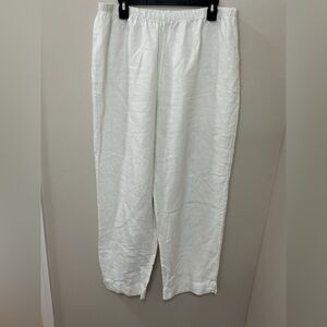 bryn Walker white linen pants size XL